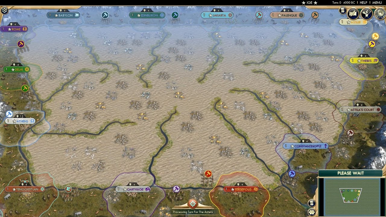 Civ 5 AI Only Timelapse: Ancient Empires