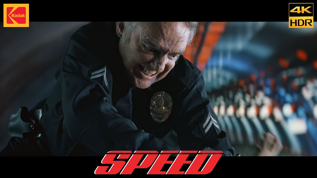 Speed (1994) I'm TALLER! Movie Clip scene 4K HDR10 Kodak 5247 Keanu Reeves - Sandra Bullock