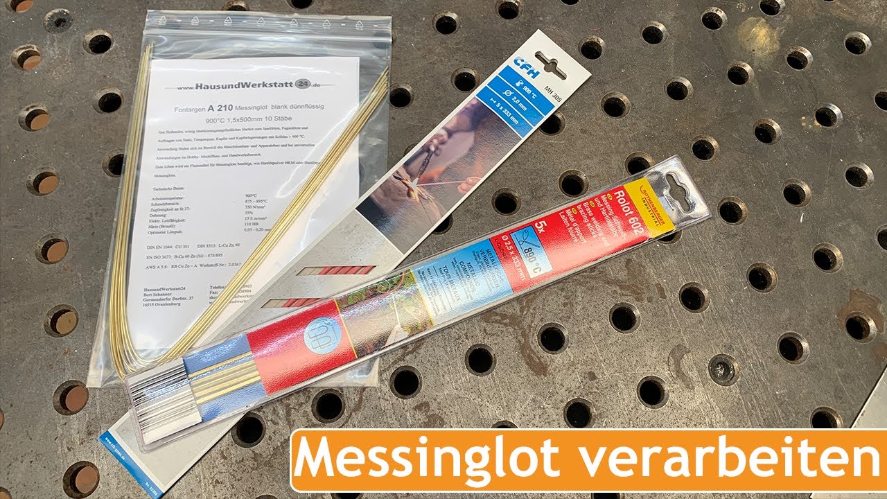 Messinglot richtig verarbeiten! Welches Lot für was? Wissenswertes zum Hartlöten | mit Flussmittel