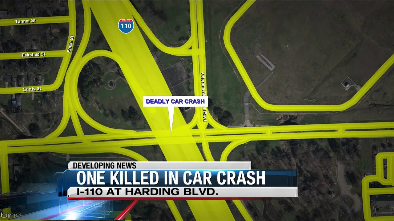One person killed in crash on I-110 near Harding Friday morning