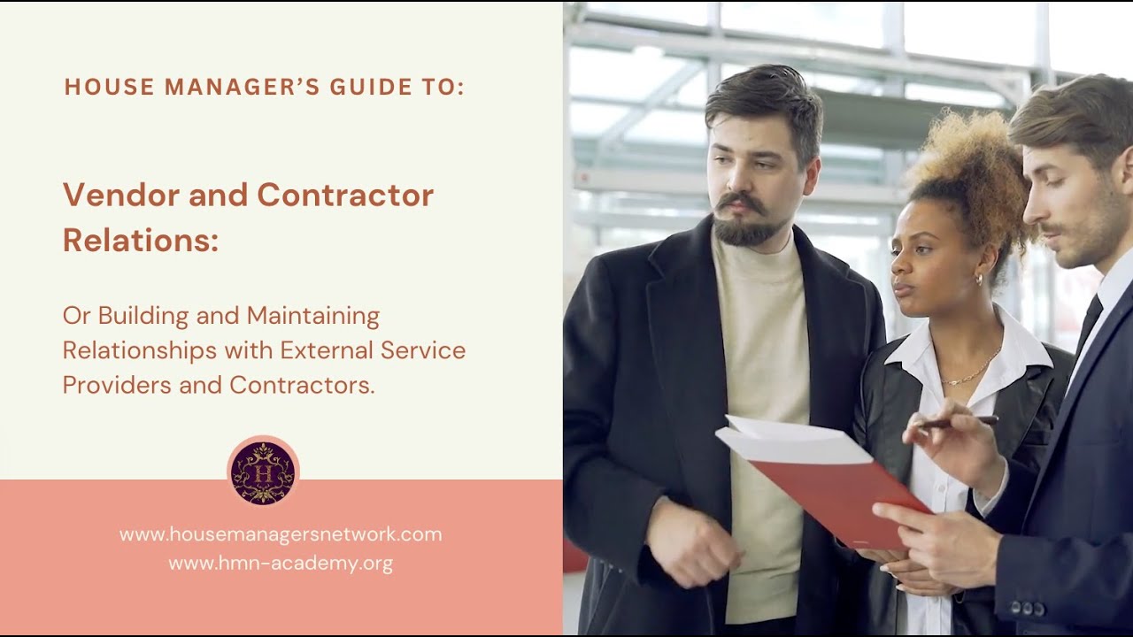 House Manager's Guide to Vendor & Contractor Relations