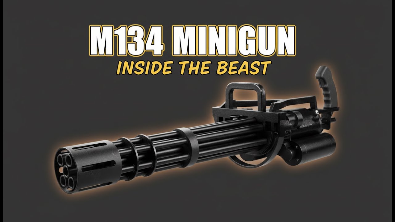 M134 MINIGUN: The Gun That Turns Ammo Into a Storm #ytviral #military #usa #usmilitary #armylover