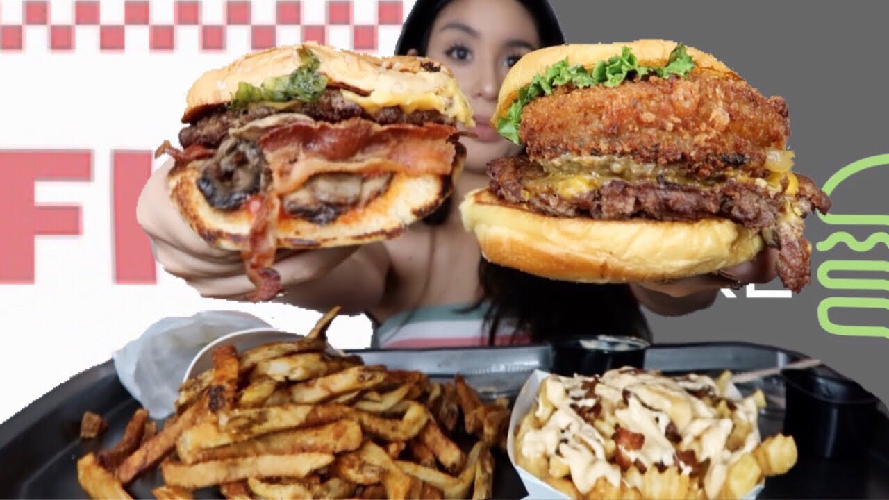SHAKE SHACK VS FIVE GUYS MUKBANG! (EATING SHOW)