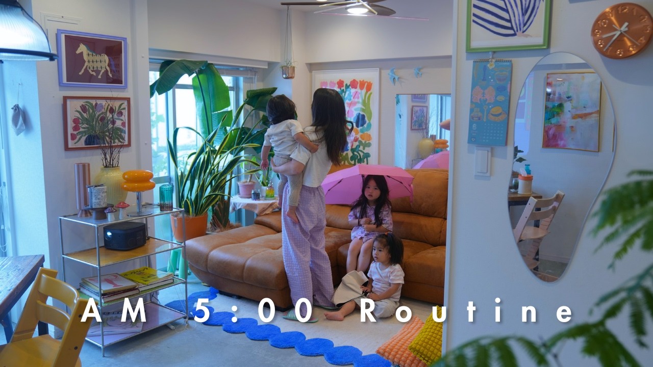 5 AM Typhoon Morning in Japan☔️Mom of 3｜A Slow Rainy Day at Home｜Small Apartment Vlog