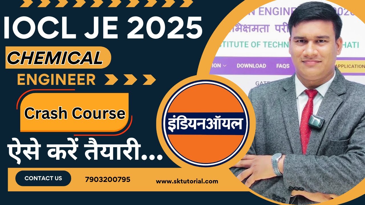 IOCL JE 2025 | Chemical Crash Course + Strategy | Er. Saurabh Sir