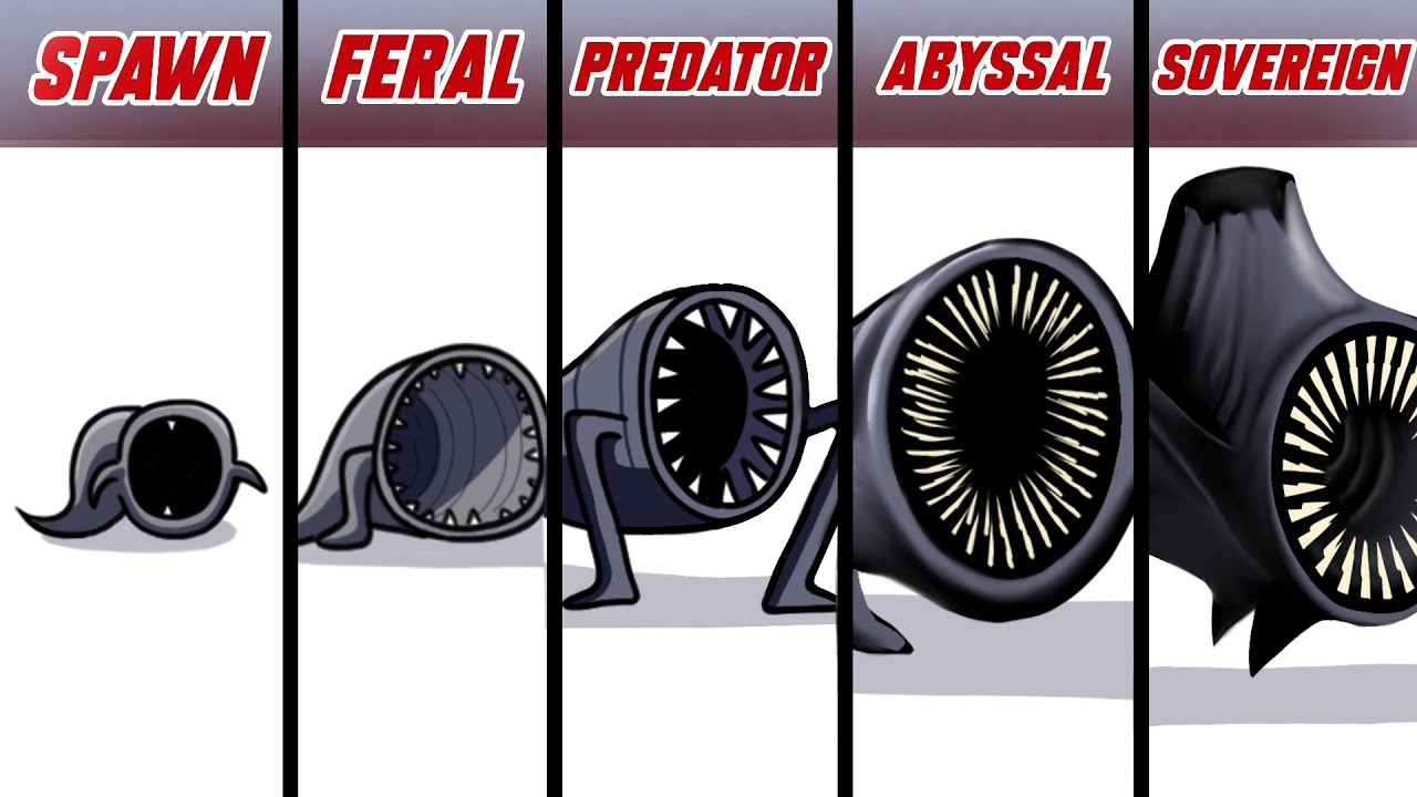 Drawing Sea Eater Monster Evolution (5 Phases) | Spawn to Sovereign | Deep Sea Horror Art