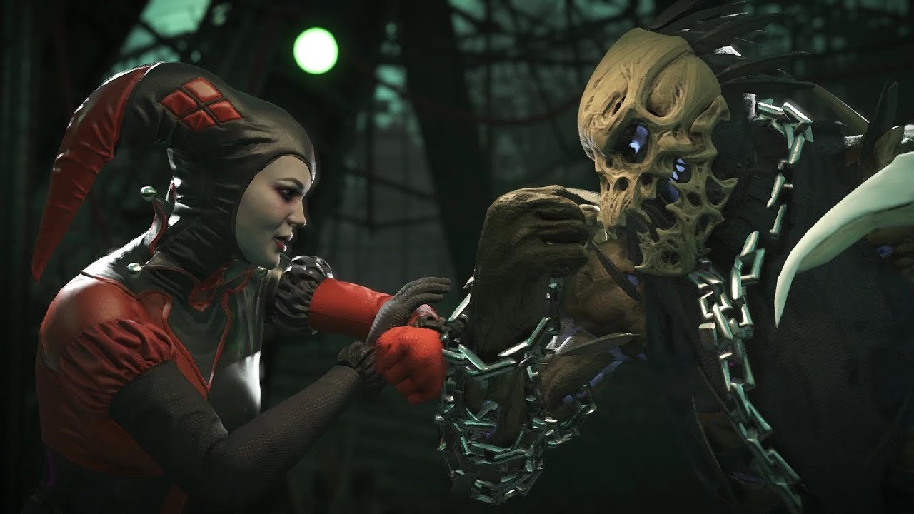Injustice 2 : Harley Quinn Vs Scarecrow - All Intro/Outros, Clash Dialogues, Super Moves