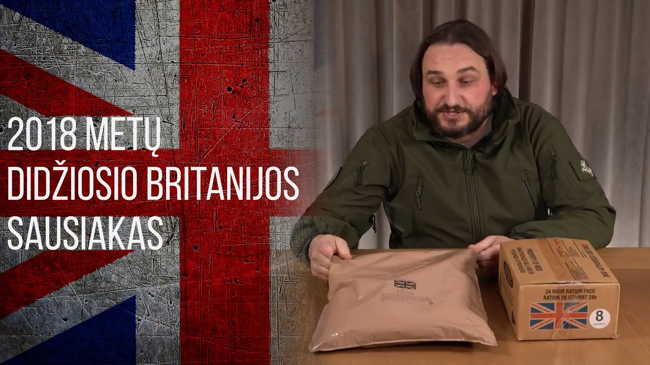 atnaujintas Didžiosios Britanijos kariuomenės sausas maisto davinys