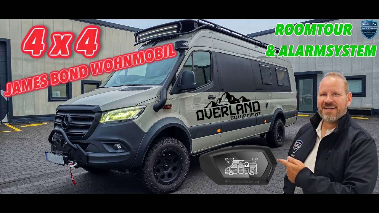 JAMES BOND ALLRAD WOHNMOBIL🔥OVERLAND EQUIPMENT 4x4 IGLHAUT SPRINTER V6 2024 🔥CAMPER PRO ALARMANLAGE