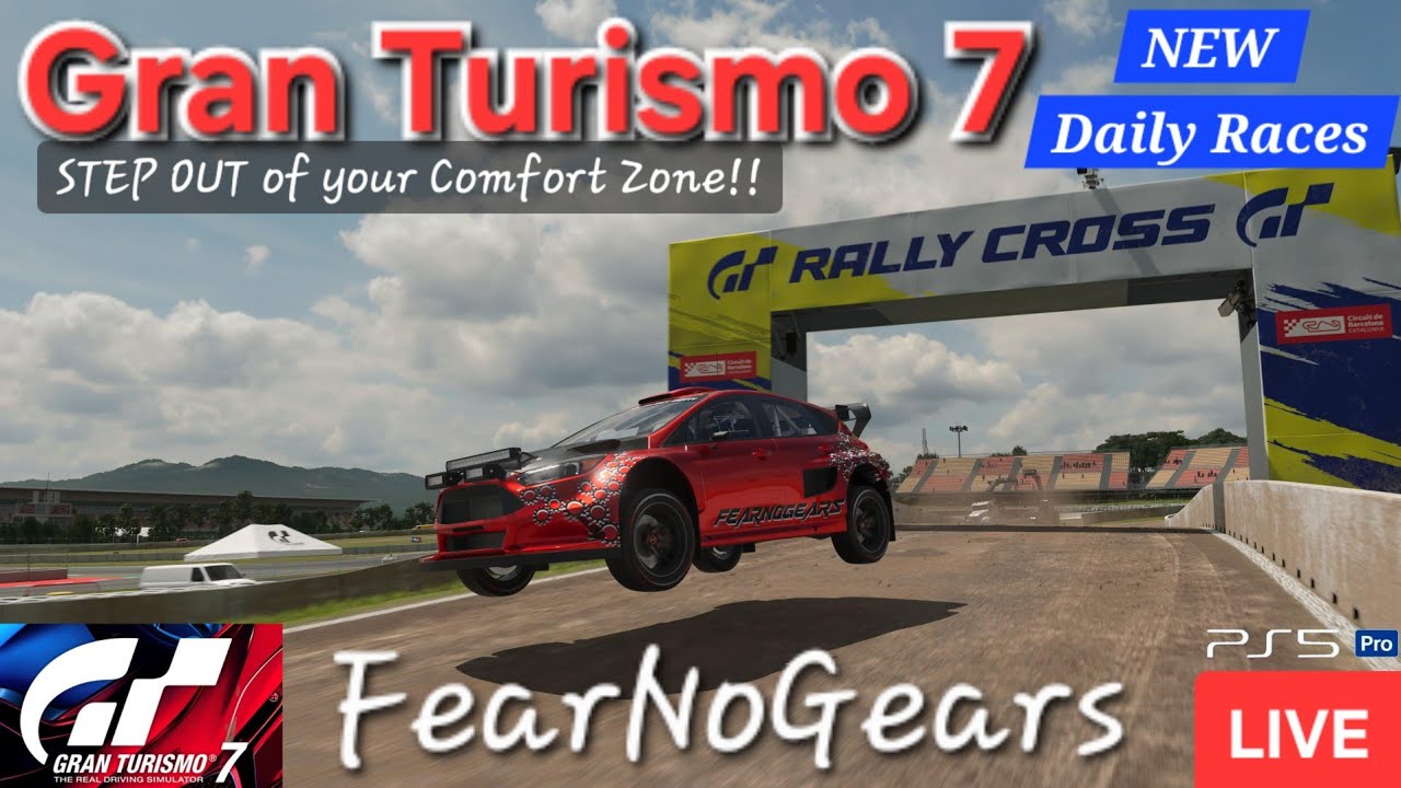 🟢LIVE🔴 Gran Turismo 7 - NEW Daily Races: RALLY CROSS at BARCELONA, Gr3 INTERLAGOS & Gr1 SUZUKA!!
