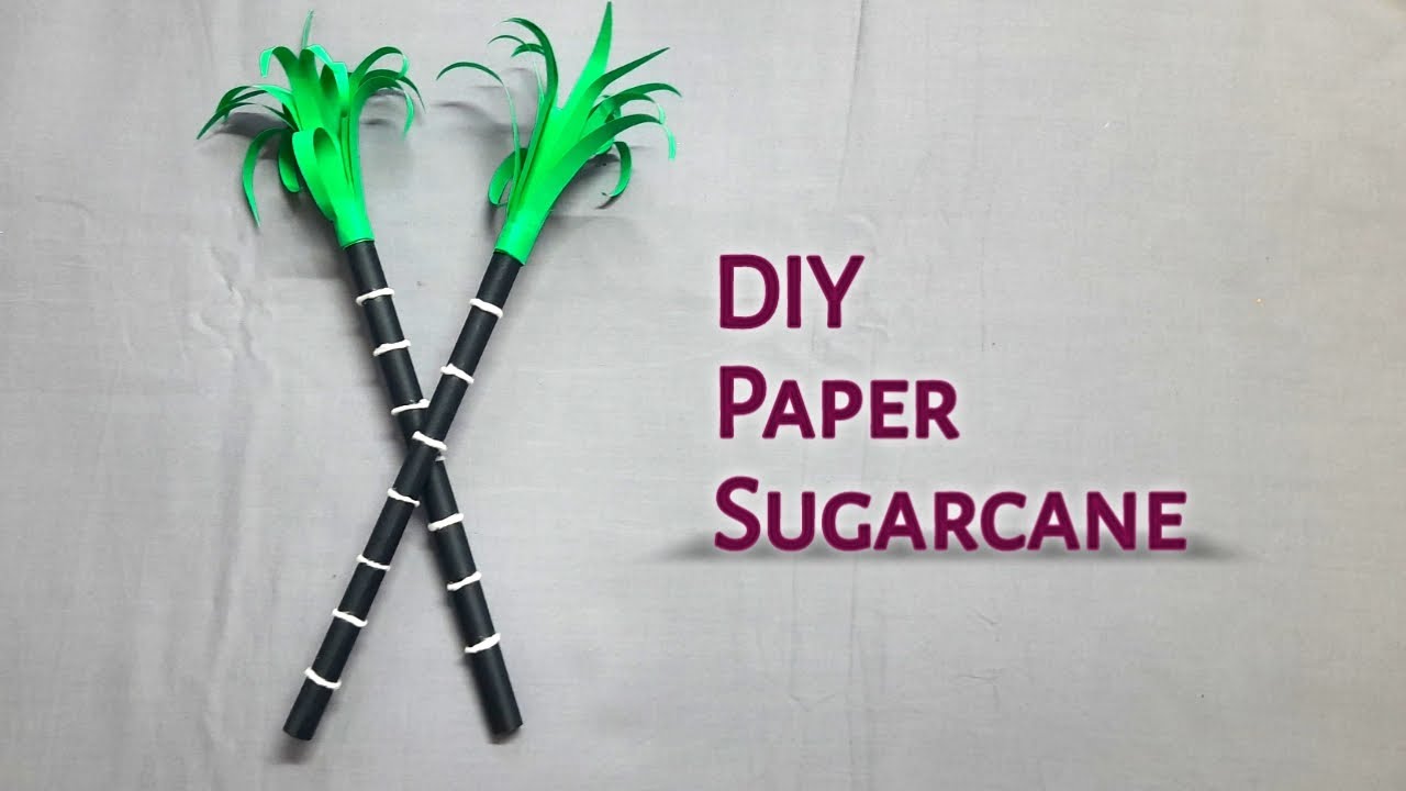 DIY Paper Sugarcane| Easy Pongal Craft Ideas| Sankranthi Craft.