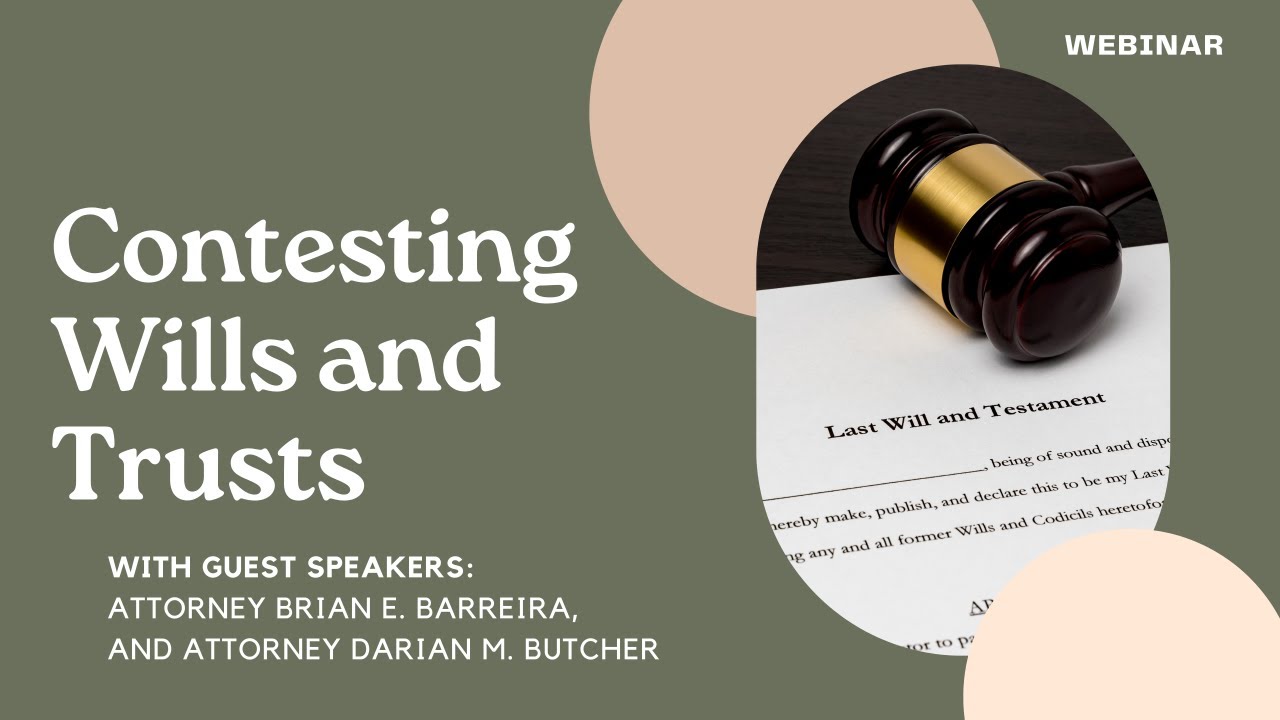 Webinar: Contesting Wills and Trusts - May 2022