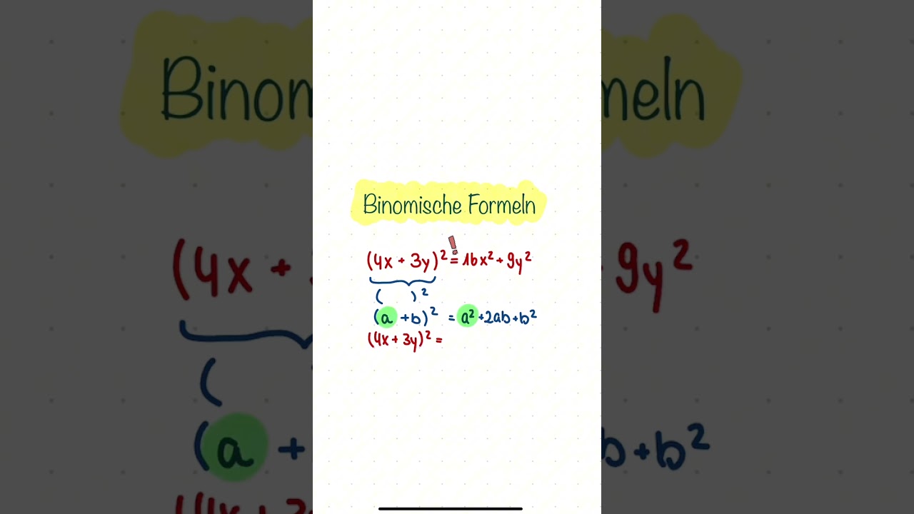 So machst du den Fehler nie wieder! Und merkst Dir auch noch die binomischen Formeln! 