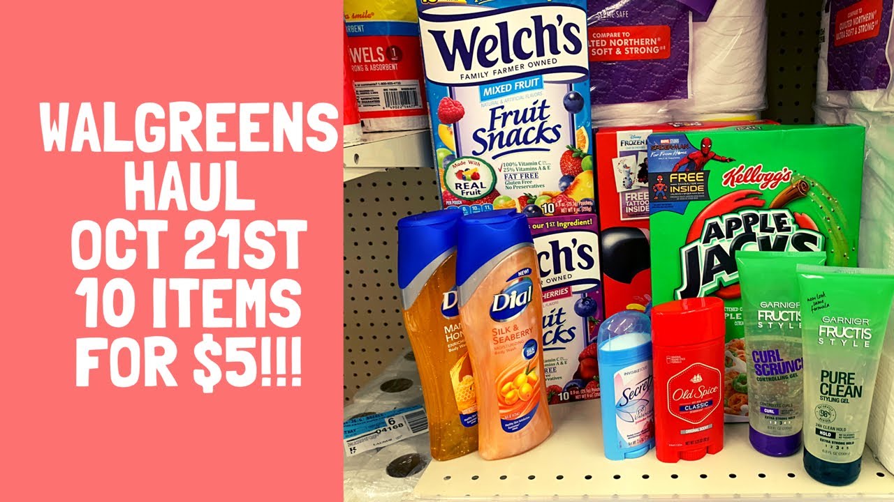 $5 for 10 items!!!! Super Cheap! Walgreens Haul! Extreme Couponing | Oct 21st