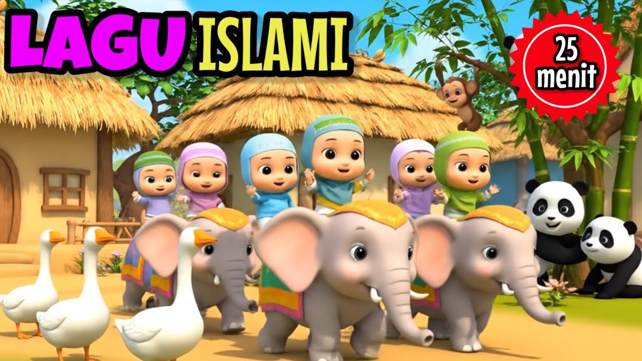 Lagu anak islami 25 menit - sholawat badar sholawat jibril allahul kahfi sholawat busyro