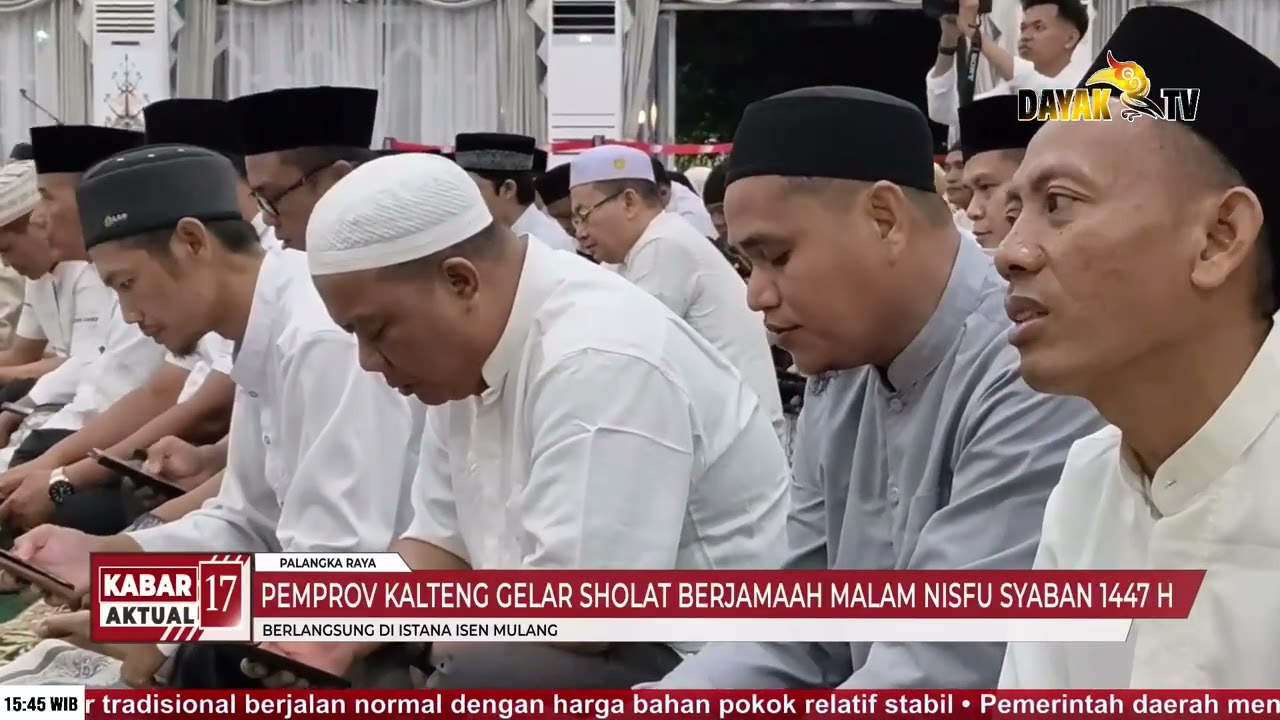 PEMPROV KALTENG GELAR SHOLAT BERJAMAAH MALAM NISFU SYABAN 1447H   KABAR17