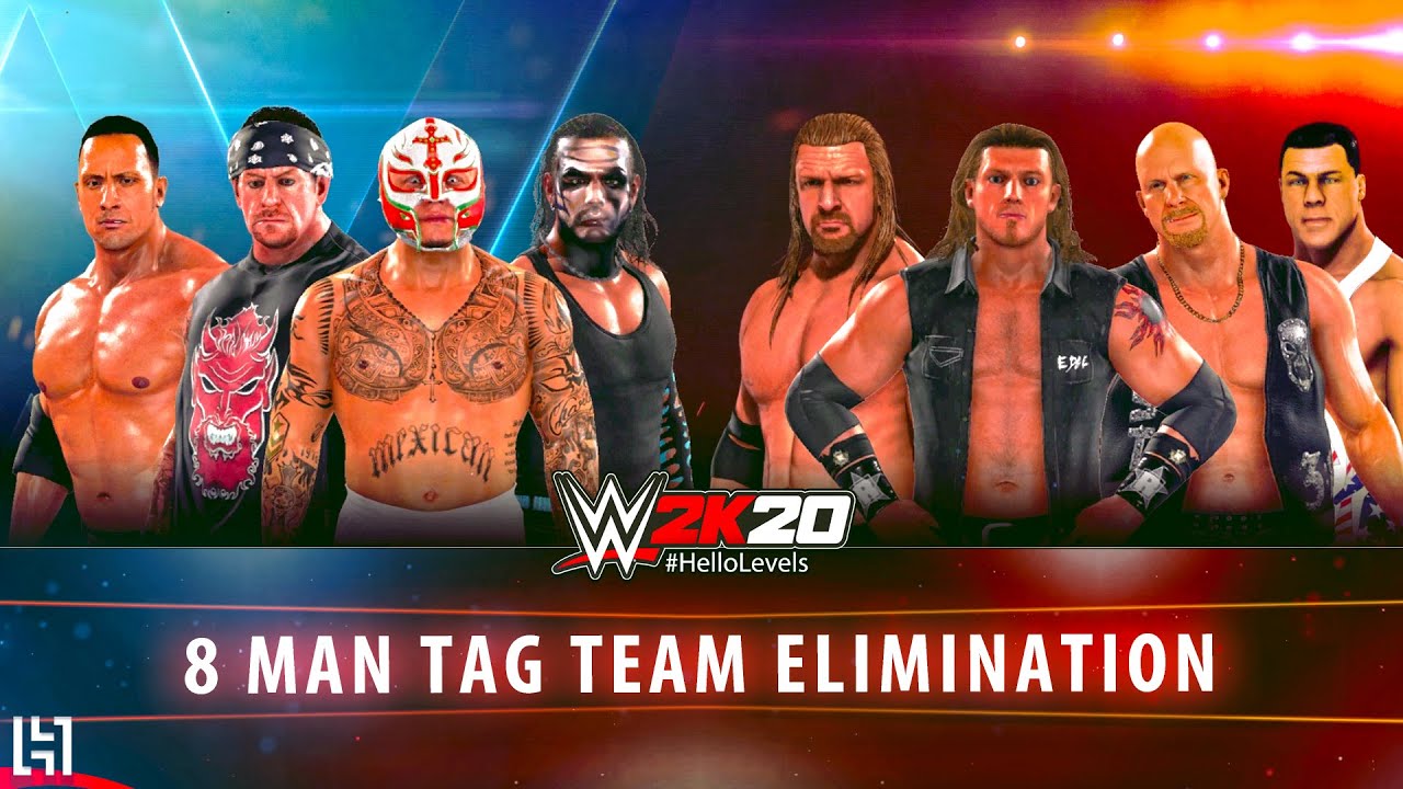 WWE 2K20 Матч на выбывание в командном зачете 8 человек - издание Old School SmackDown