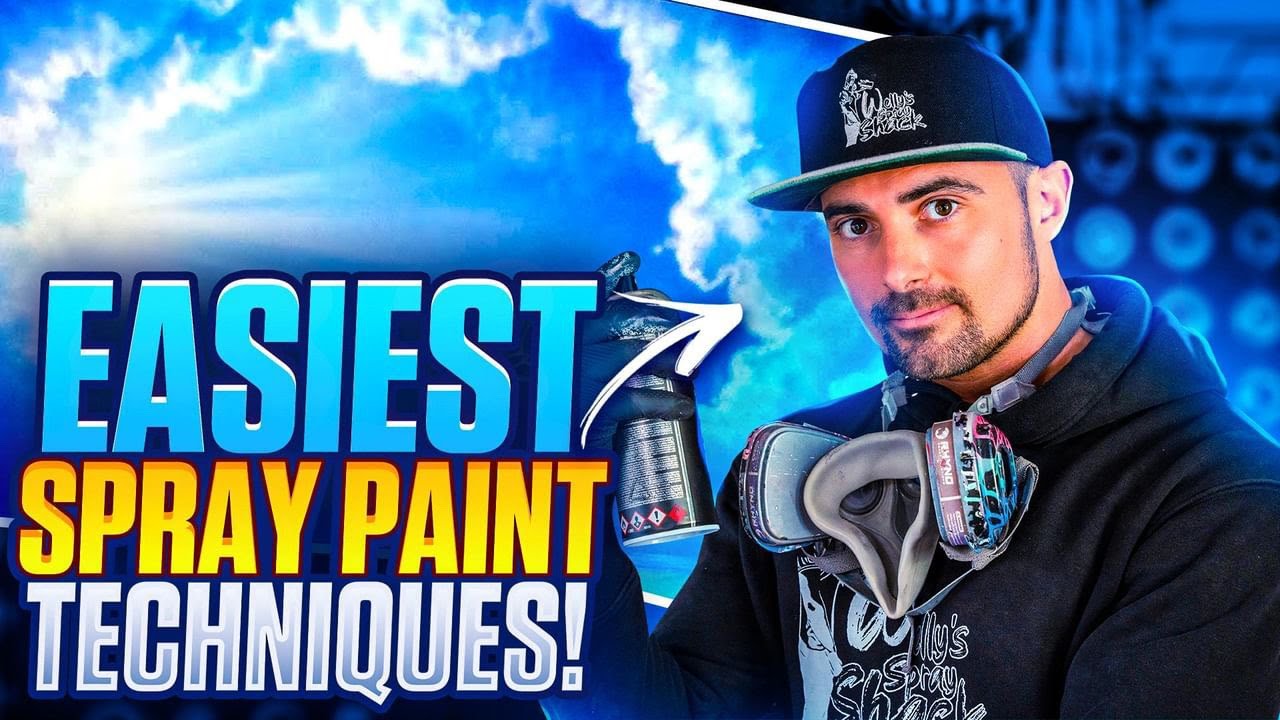 How to paint a sunrise and clouds with spray paint