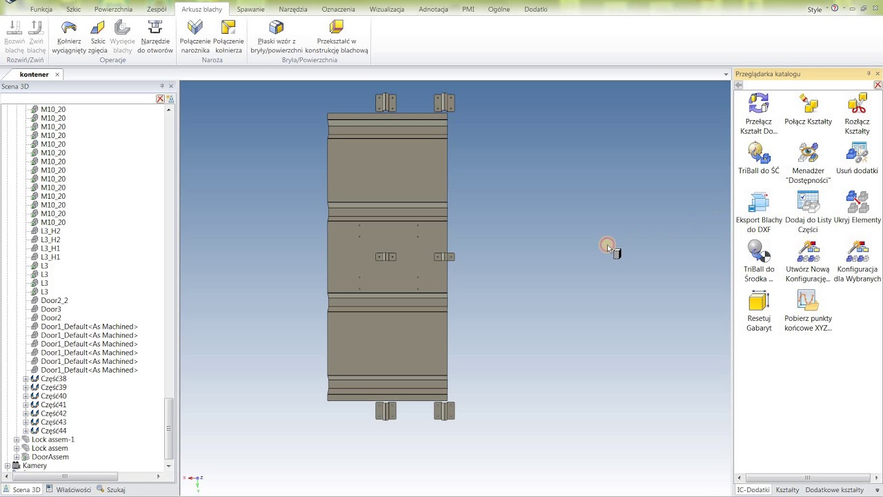 IRONCAD PRO - Automatyczny eksport wszystkich blach do DXF DWG