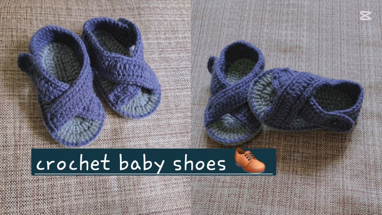 Crochet baby sandals/crochet baby shoes design ✨️ 👞