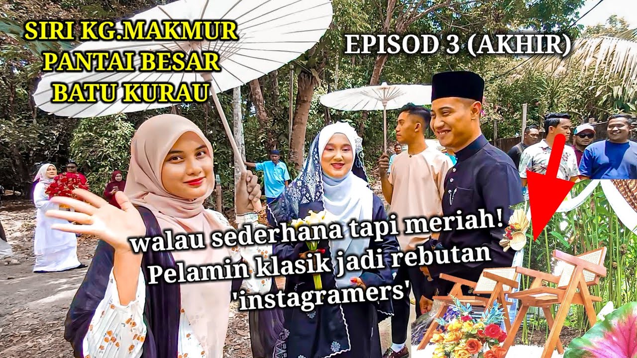 Majlis perkahwinan ala klasik di KG.MAKMUR disambut meriah dengan kehadiran sanak saudara dari jauh.