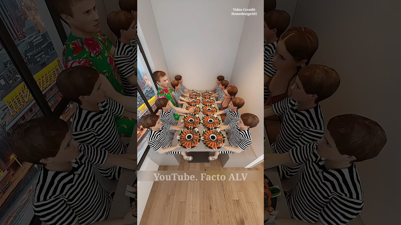 If you have eight children, design your bedroom like this 😇 3D animation #shorts