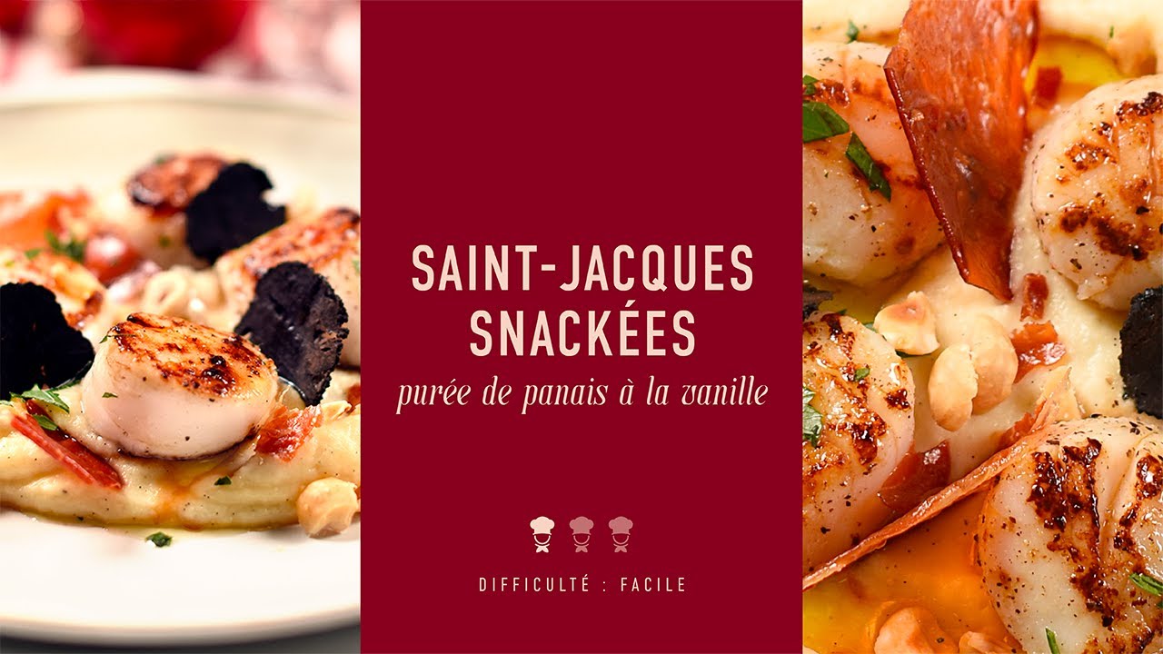 Les MASTERCLASS de NOËL de Chef Philippe : Saint-Jacques snackées, purée de panais à la vanille