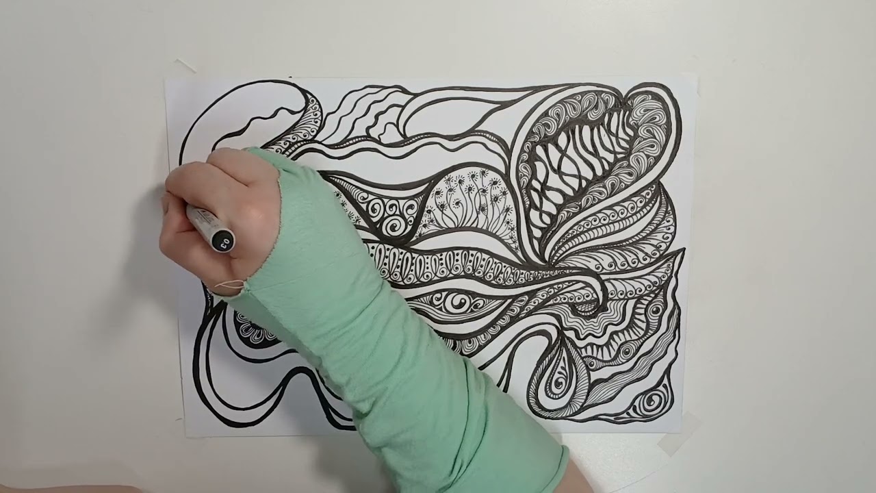 ARTE INTUITIVA - ZENTANGLES ART -  COM RISCOS E RABISCOS....