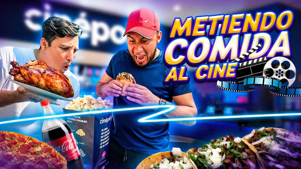 🍿METIENDO COMIDA EN EL CINE 🍗
