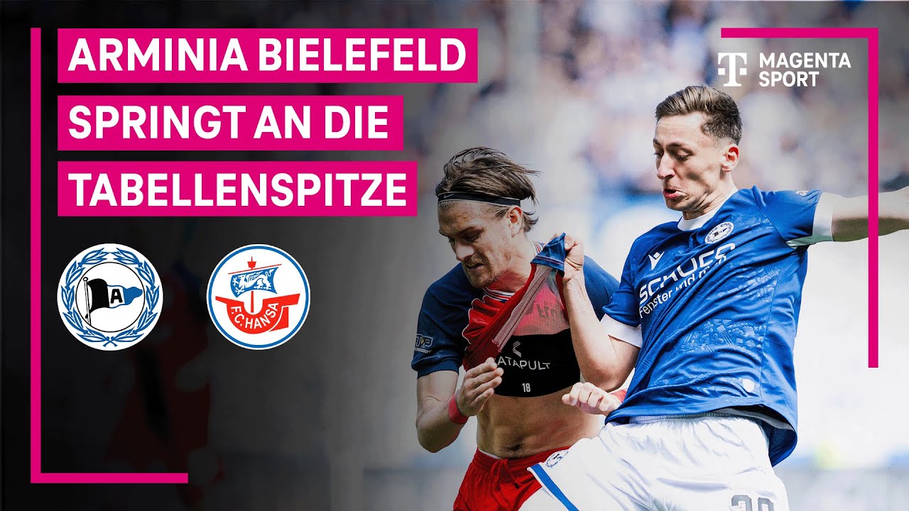 DSC Arminia Bielefeld - Hansa Rostock, Highlights mit Live-Kommentar | 3. Liga | MAGENTGA SPORT