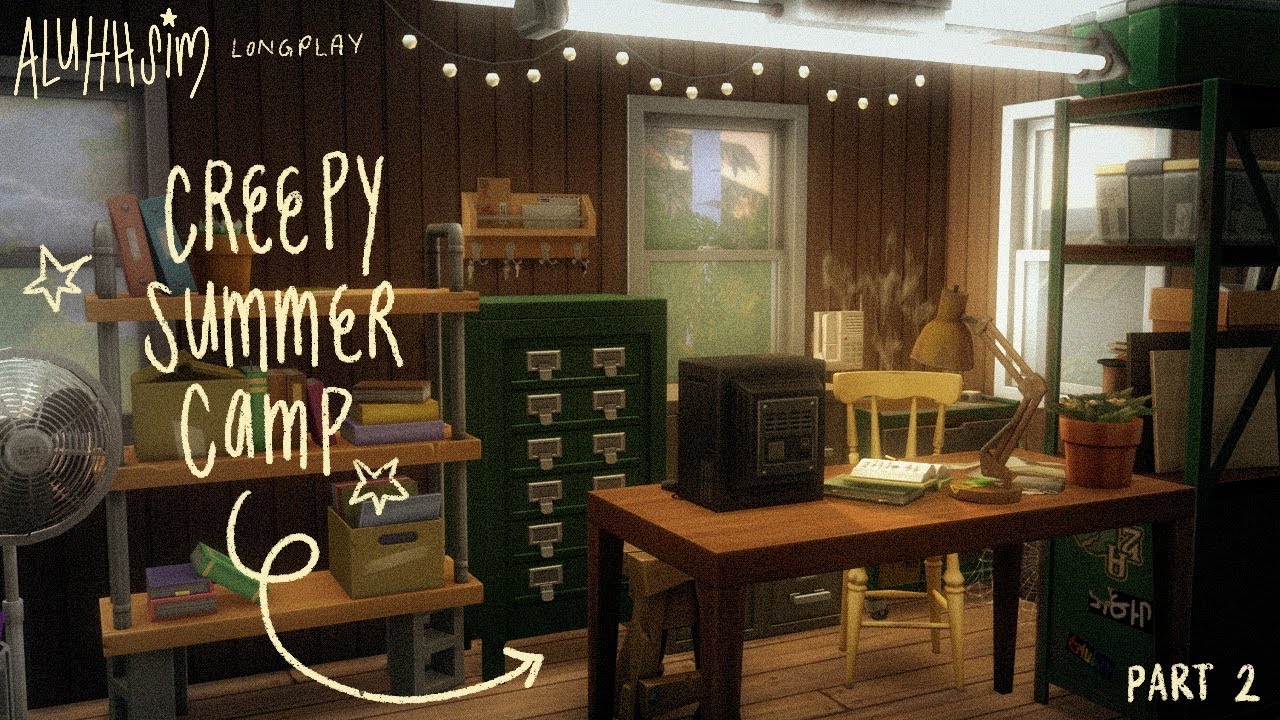 you sleep while i furnish a summer camp in the sims 4! Pt.2🌲🧳🌙long play with commentary