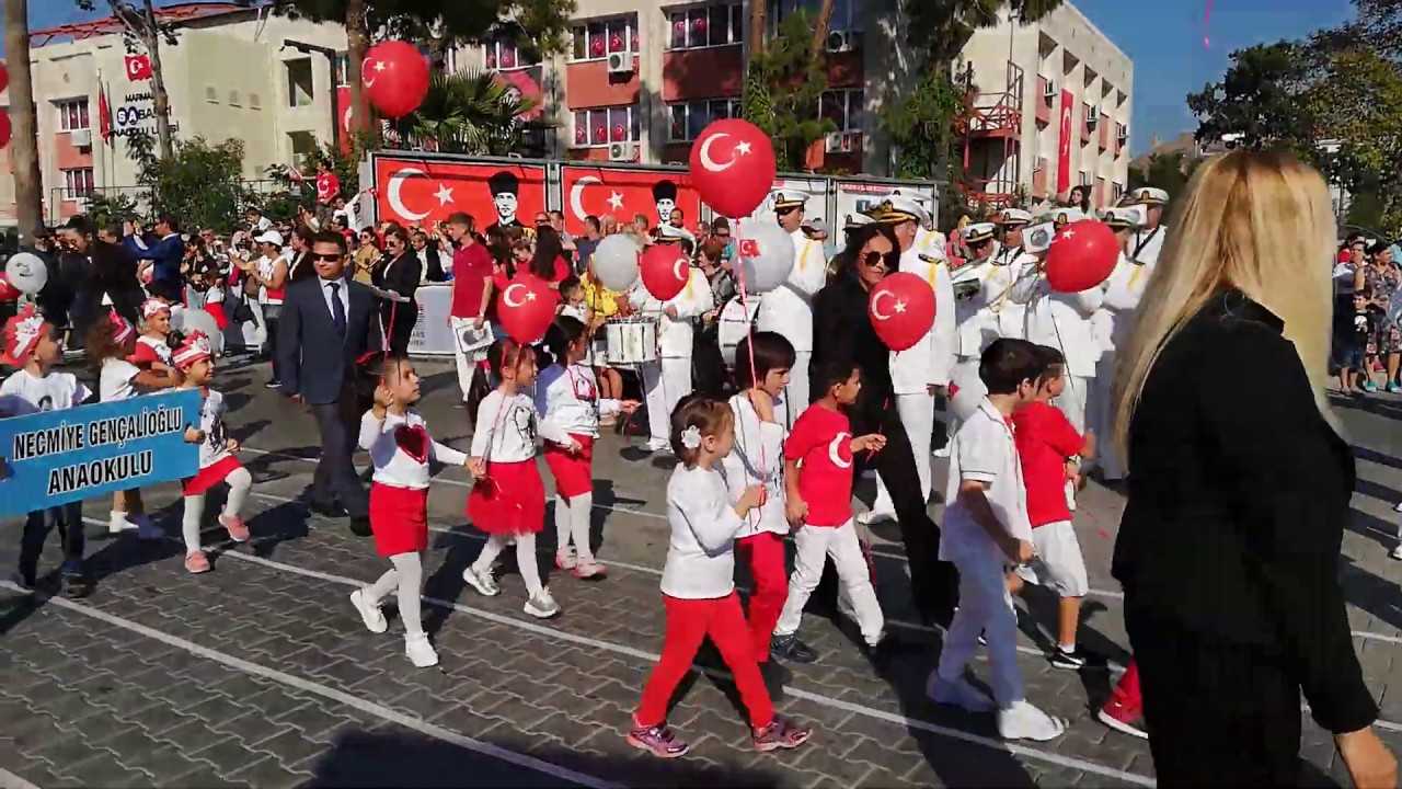 Marmaris 29 Ekim 2019 Cumhuriyet Bayramı Resmi Geçit Töreni
