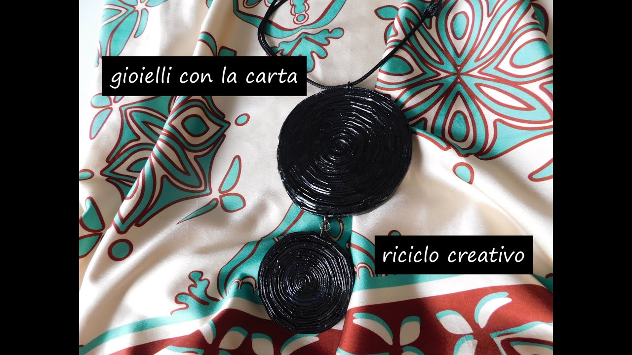 RICICLO CREATIVO faccio una collana con un quotidiano