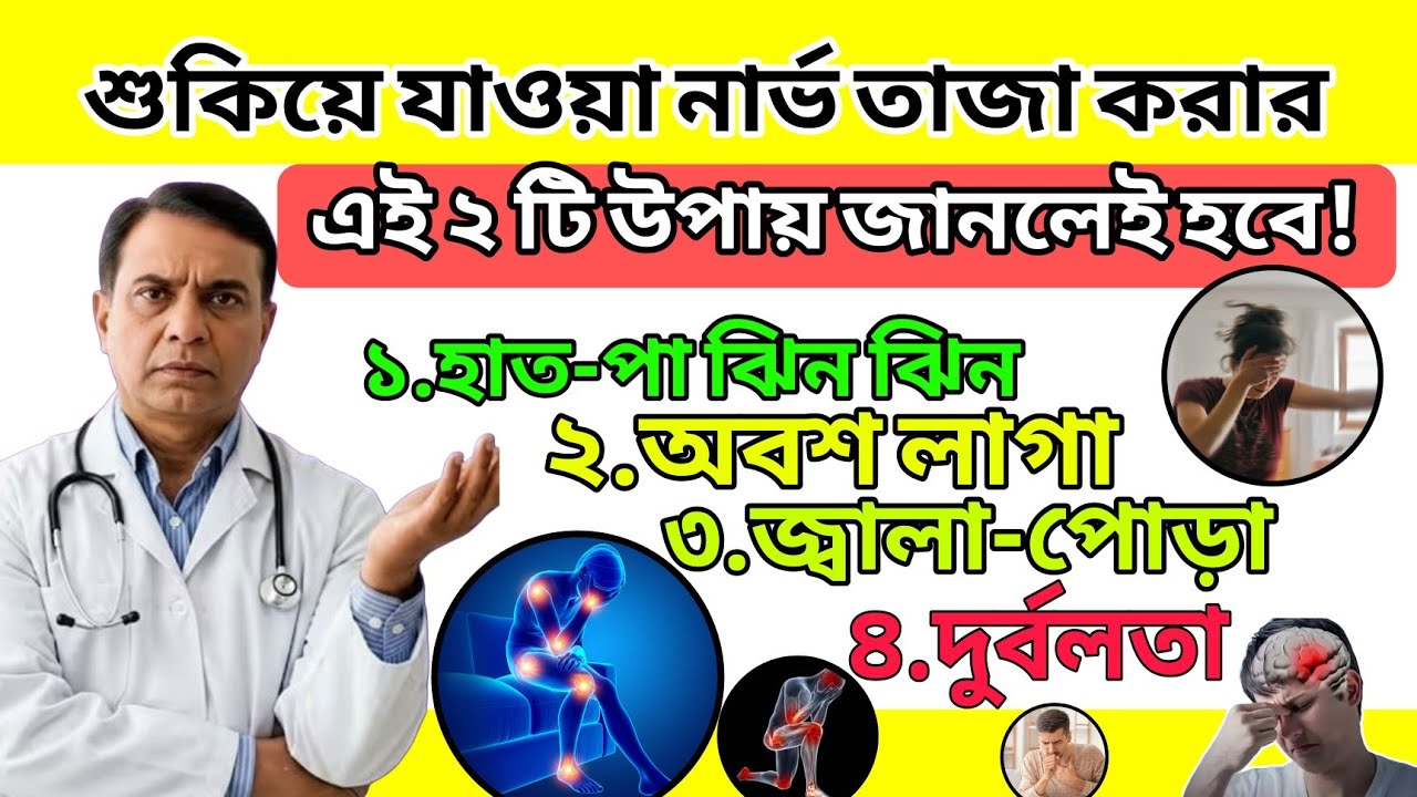 শরীরের শুকিয়ে যাওয়া নার্ভকে আবার তরতাজা করার সহজ উপায় | নার্ভ শক্ত রাখার ঘরোয়া টিপস |