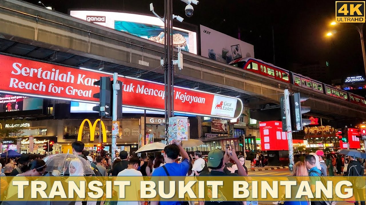 Night transit walk at BUKIT BINTANG - KUALA LUMPUR MALAYSIA❗ #walkingaroundmalaysia