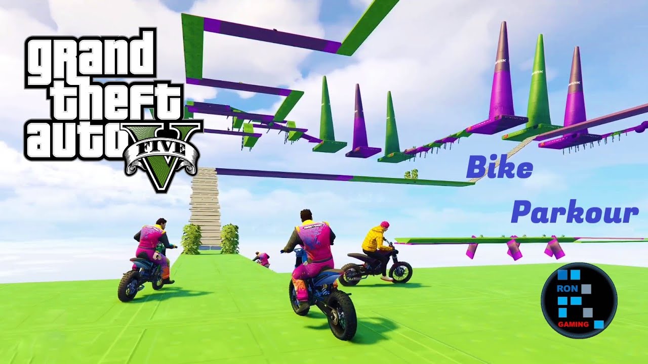GTA V | Funny Bike Parkour With RON