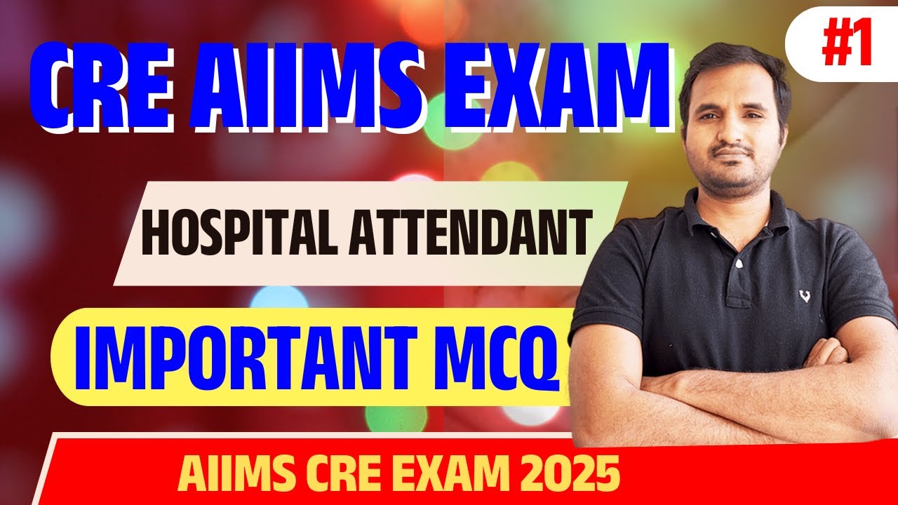 hospital attendant HA CRE exam AIIMS question & Answer || Nursing Orderly Question paper CRE