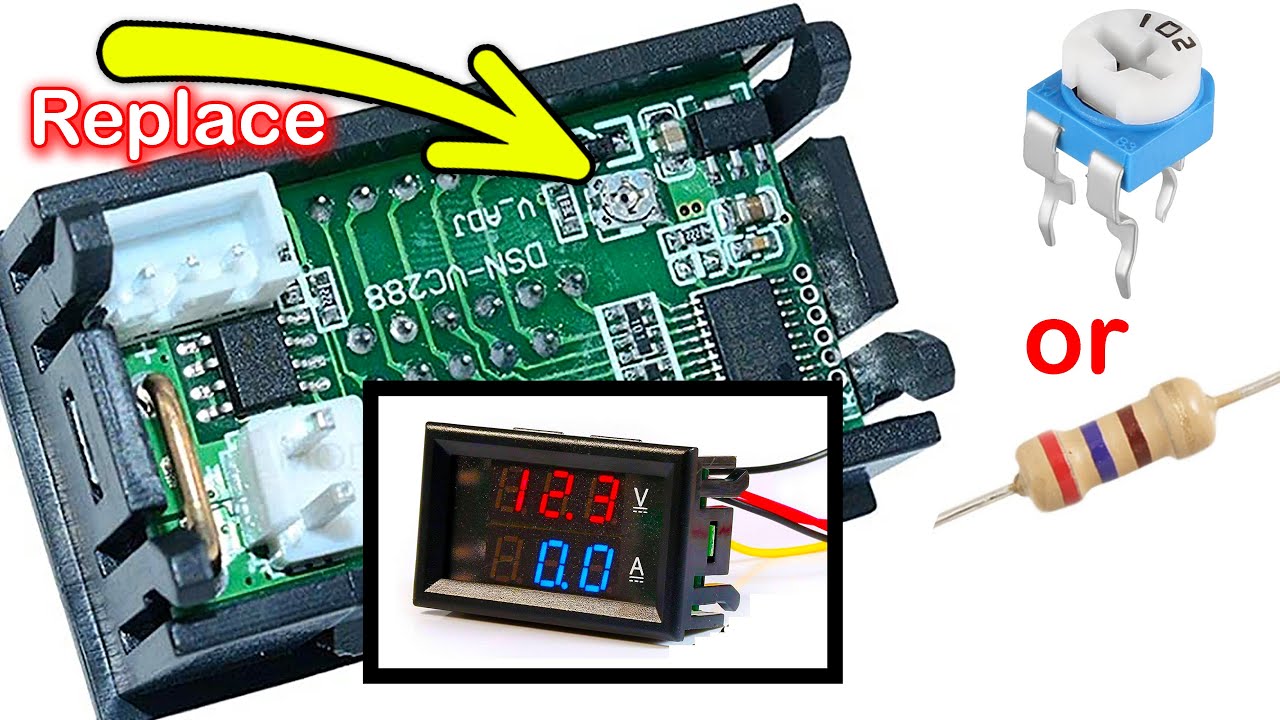 Replace Potentiometer With Resistor || Volt Ampere Meter Volt Calibration || Fix Wrong Value