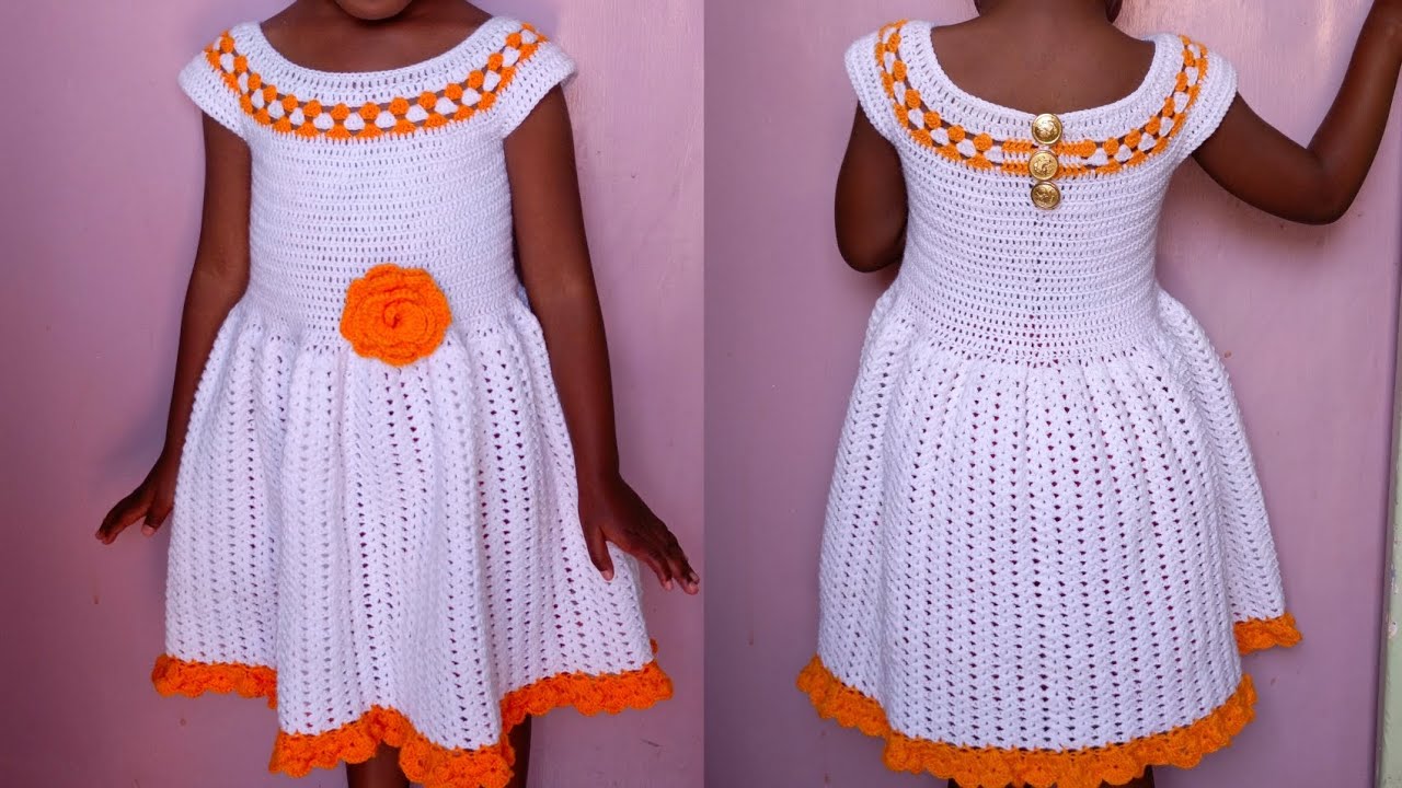 Very Easy and Unique Crochet Baby Girl Dress 3-4 Years Step by Step (Tutorial)