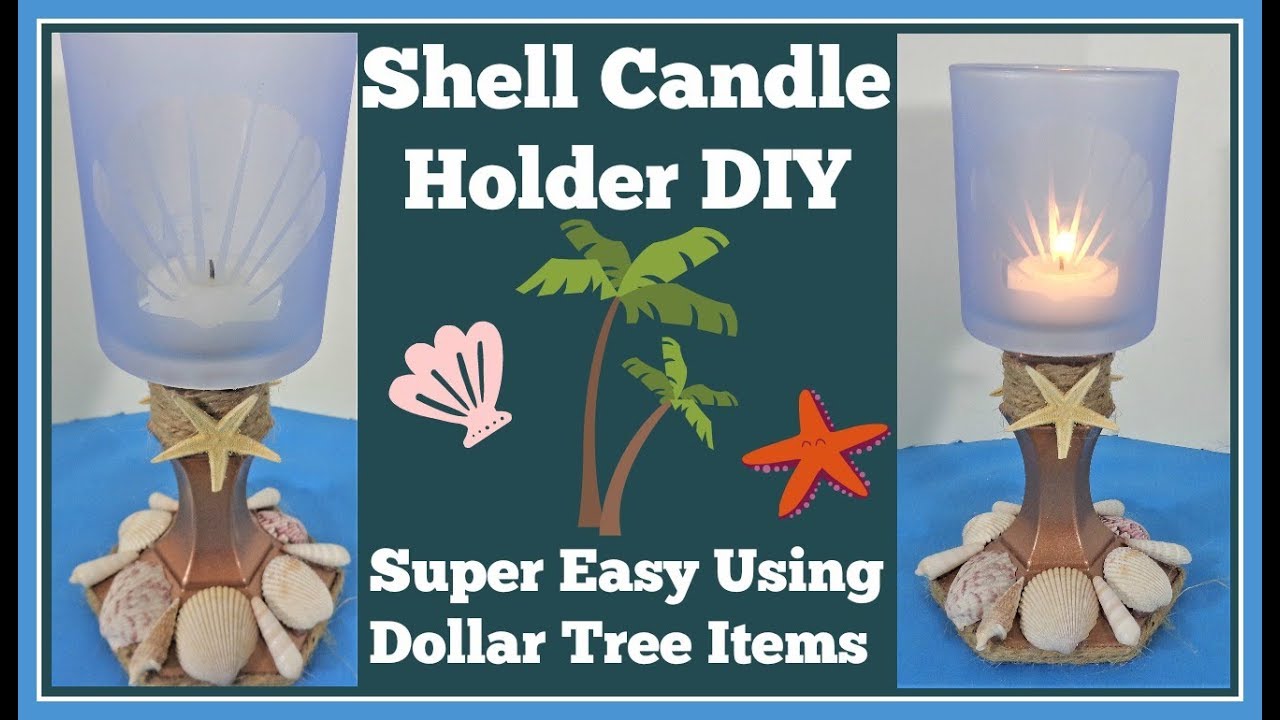 Sea Shell Tea light Candle Holder DIY 🌺 Using Dollar Tree Items