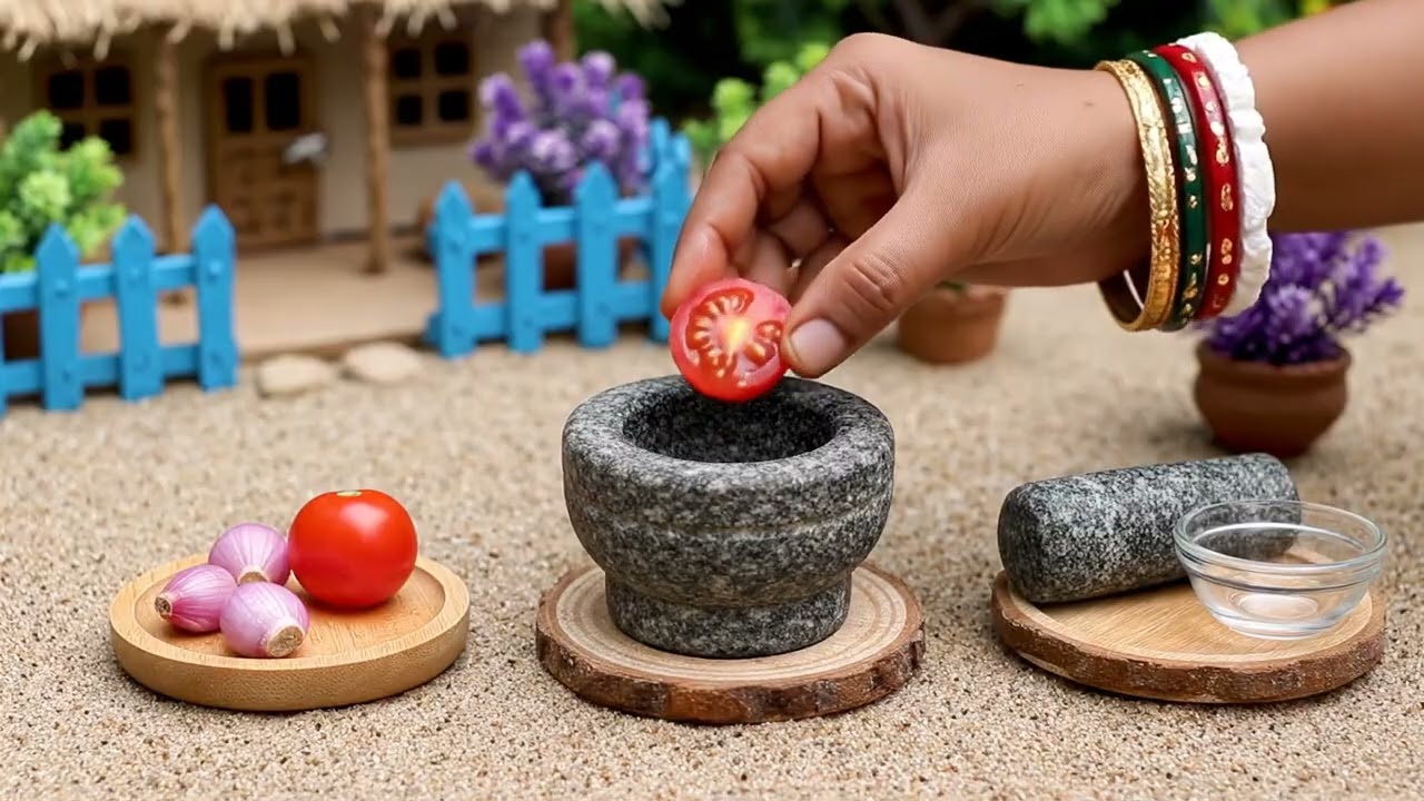 World’s Smallest Egg Curry | Miniature Cooking ASMR