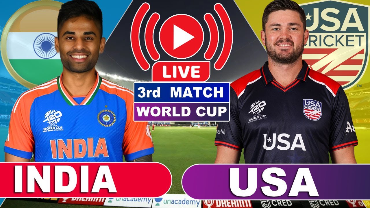 LIV IND Vs USA T20 WC Match | Live Cricket Match Today| IND vs USA 3rd T20 last innings #livescore