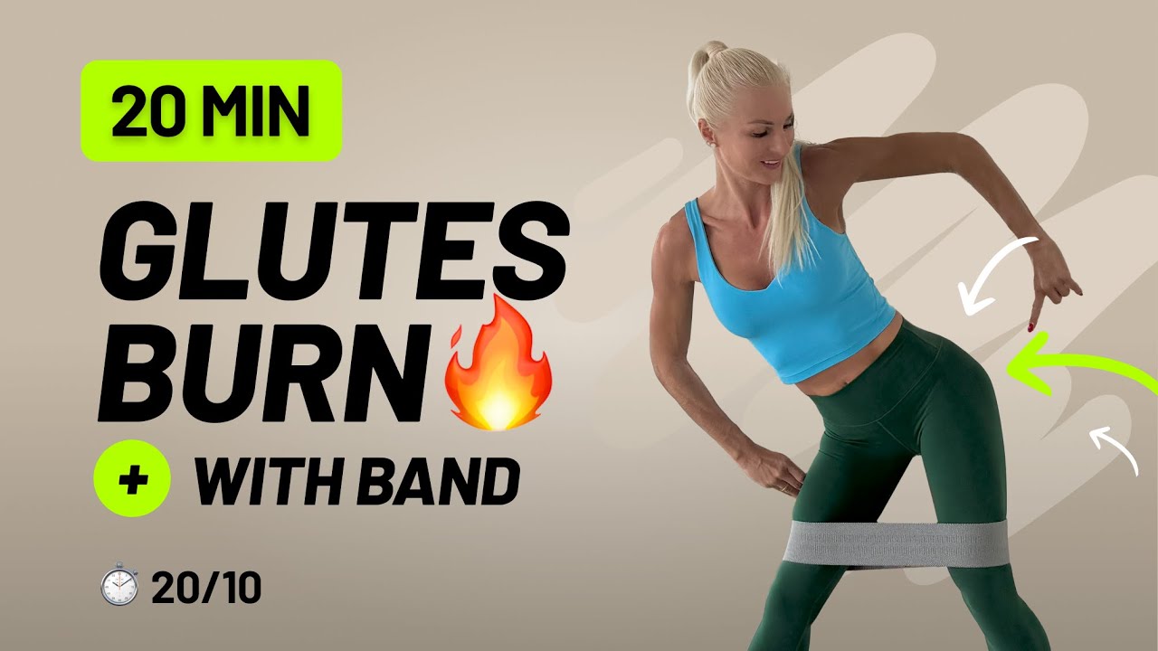 20 Min INTENSE GLUTE Workout at Home with Resistance Band