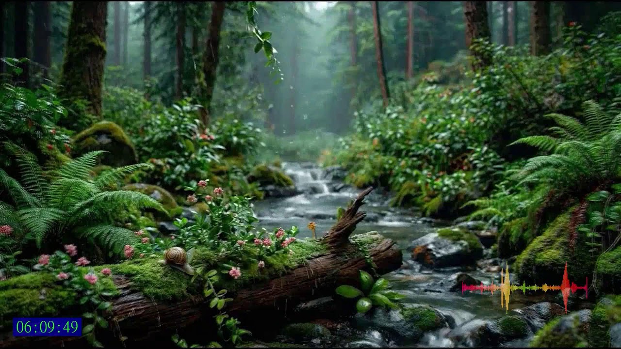 Sound River for Sleep and Relief Stress with Flowing Water for Night Relaxation