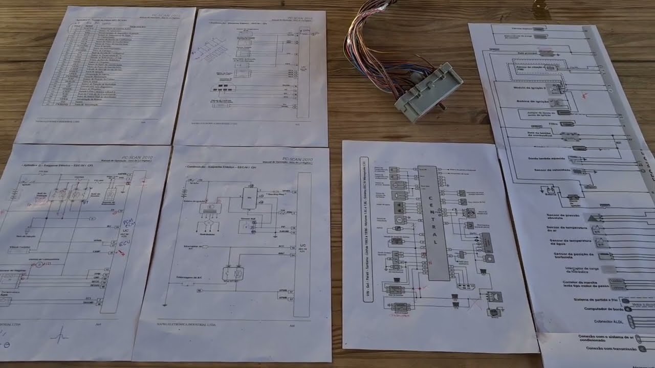 2/3 Adeus Carburador! Elétrica, chicote e diagramas adaptação de injeção monoponto EEC-IV CFI AP/CHT