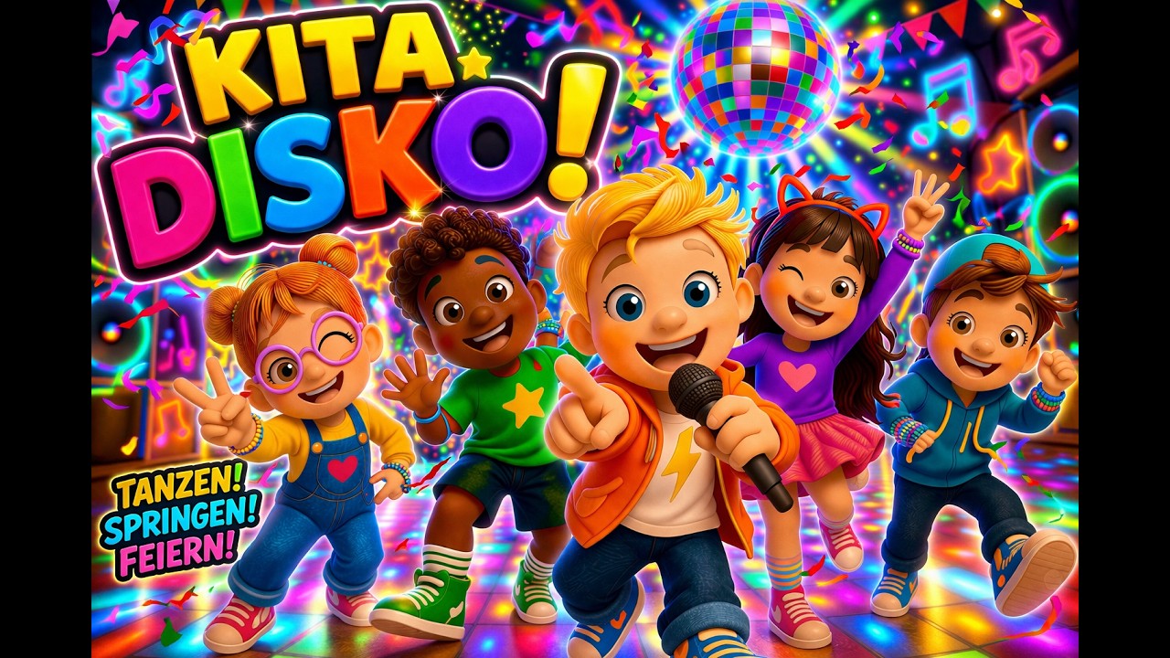 KITA DISKO 🎉 ALLE TANZEN MIT! 🕺 Kinderlied zum Mitmachen