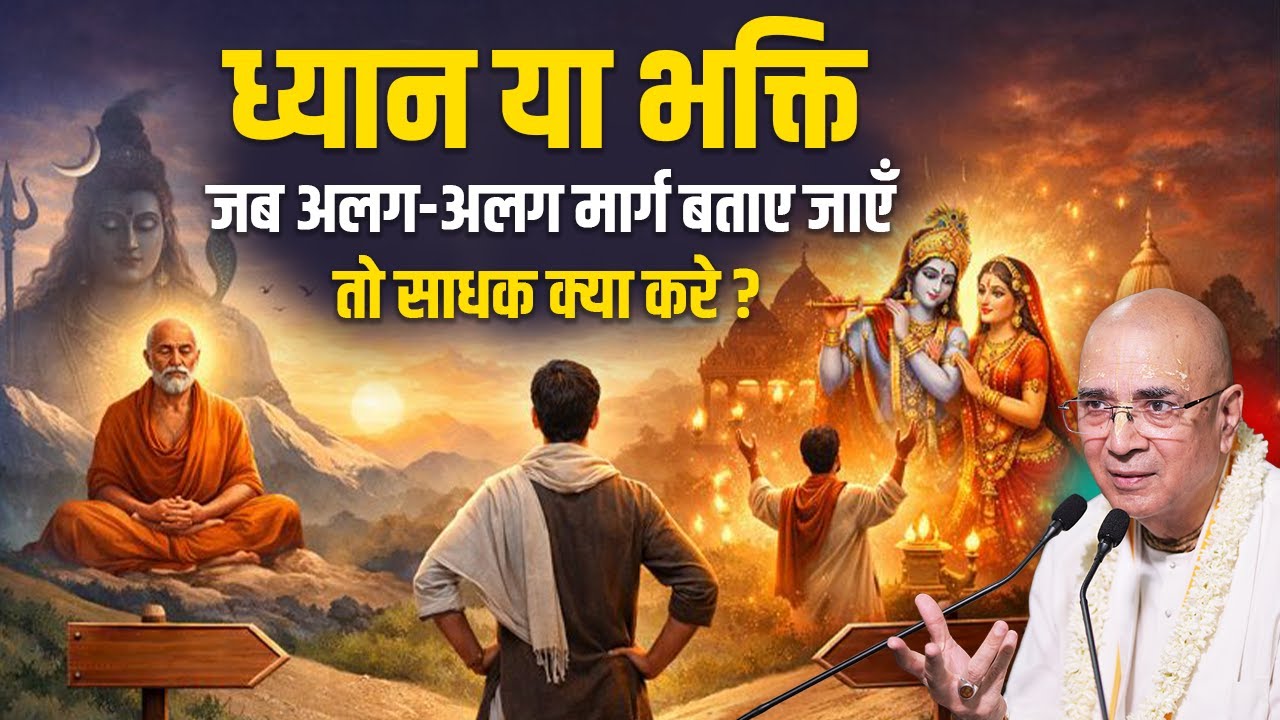 ध्यान या भक्ति - जब अलग-अलग मार्ग बताए जाएँ तो साधक क्या करे? | H.G Vrindavan Chandra Das