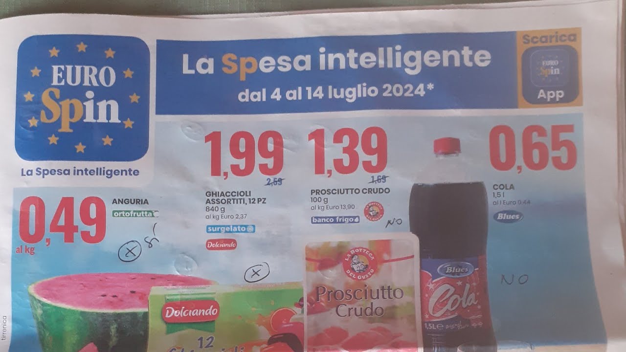 Parte 1 RECENSIONE PRODOTTI EUROSPIN in OFFERTA VOLANTINO 2/14 LUGLIO 2024 LIVE 
