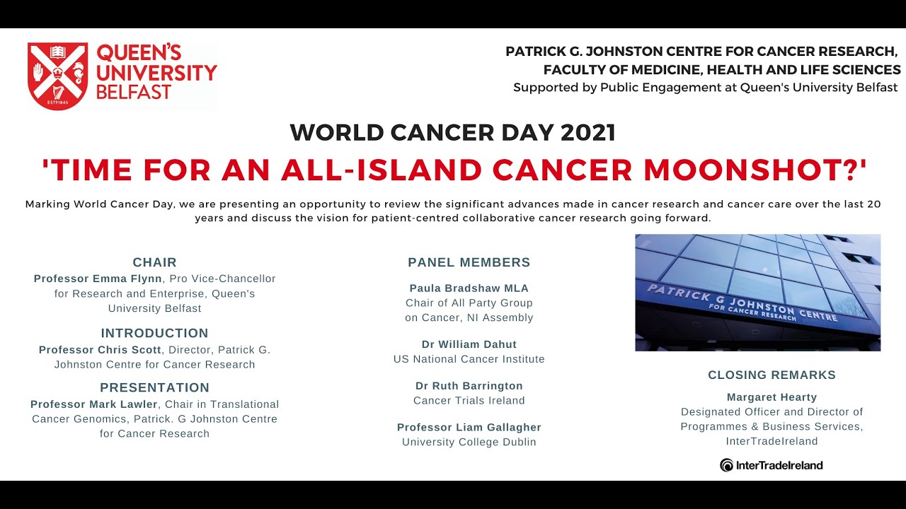 World Cancer Day &ndash; Time for an All-Island Moonshot? | Queen's University Belfast