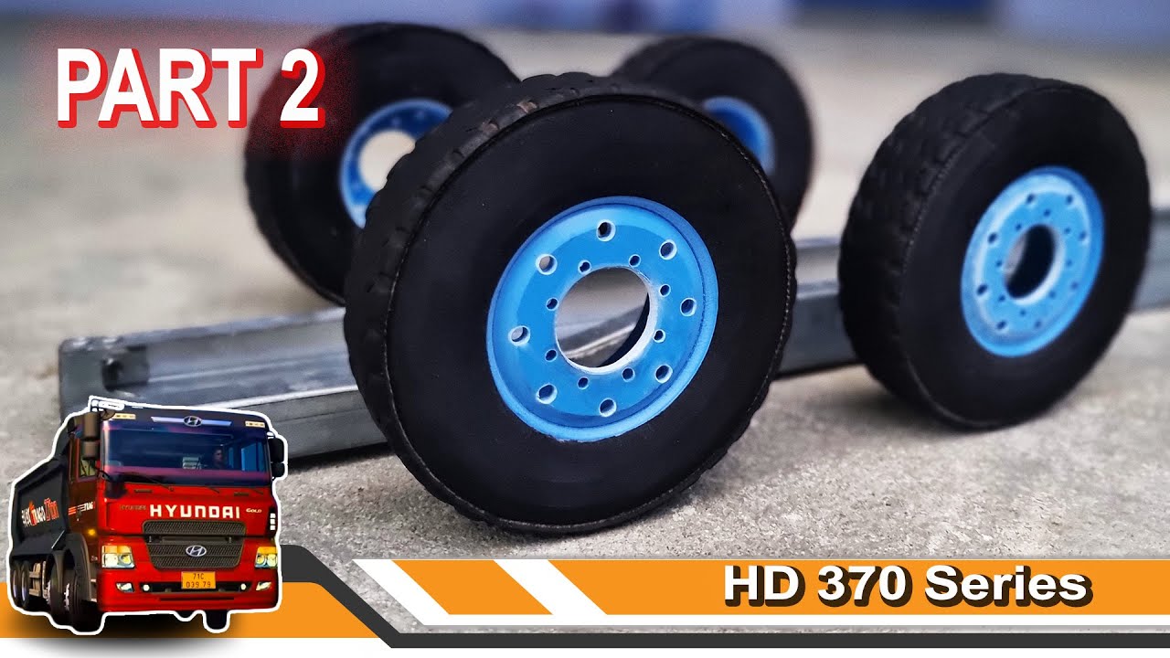 How to Build RC truck from PVC pipe | Hyundai HD370 1/9 Scale - PART 02 Tutorial : Front wheel